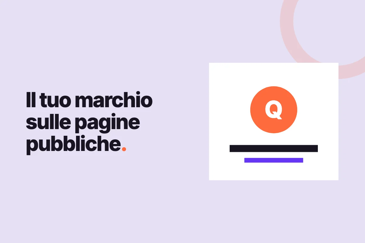 Il tuo marchio: colori e logo sulle pagine pubbliche