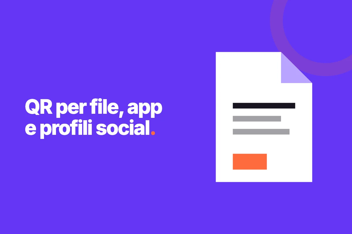 QR per file, app e profili social
