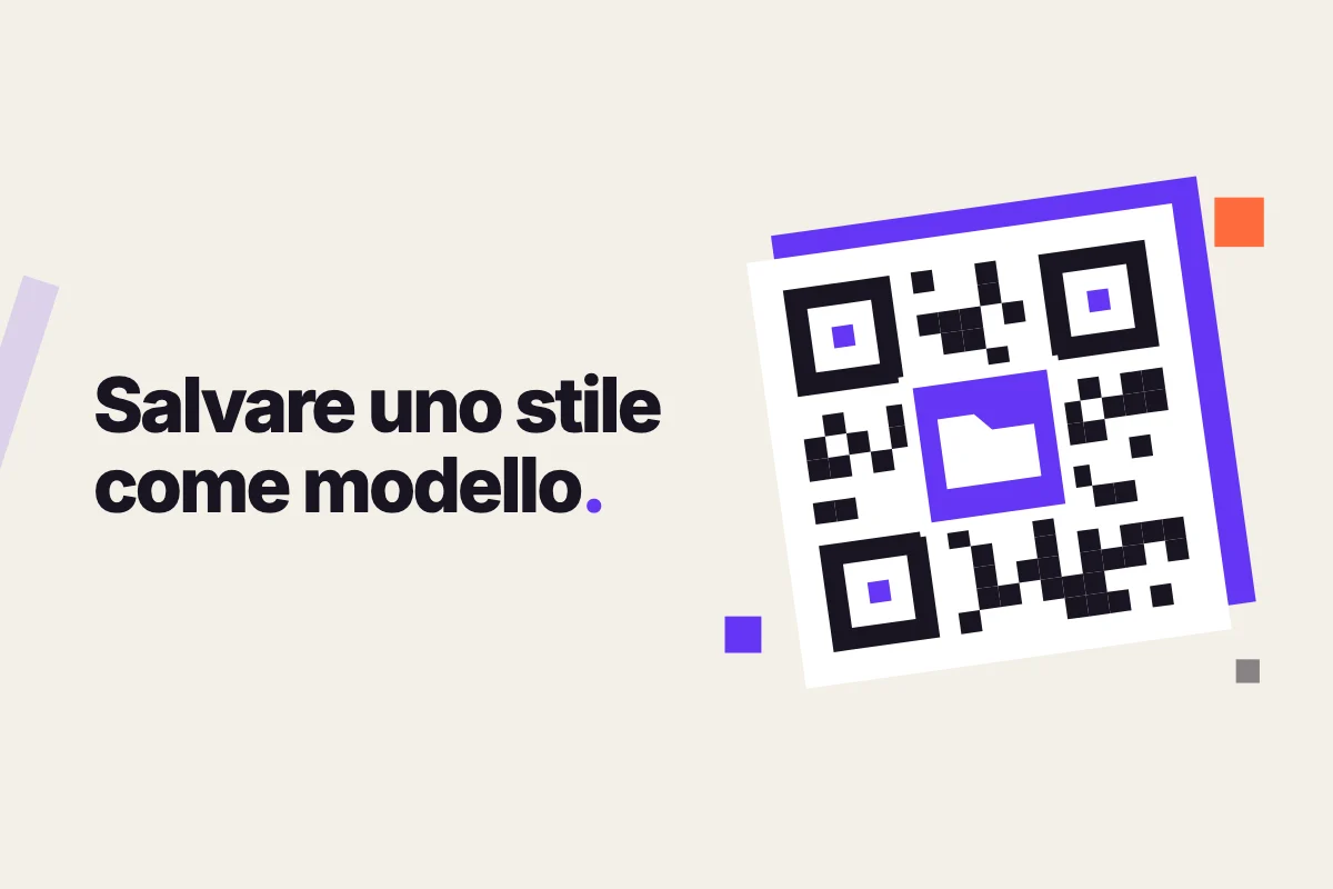 Salvare uno stile come modello